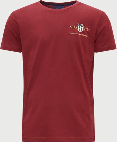 Gant T-shirts ARCHIVE SHIELD EMB SS T-SHIRT 2003081 Rød